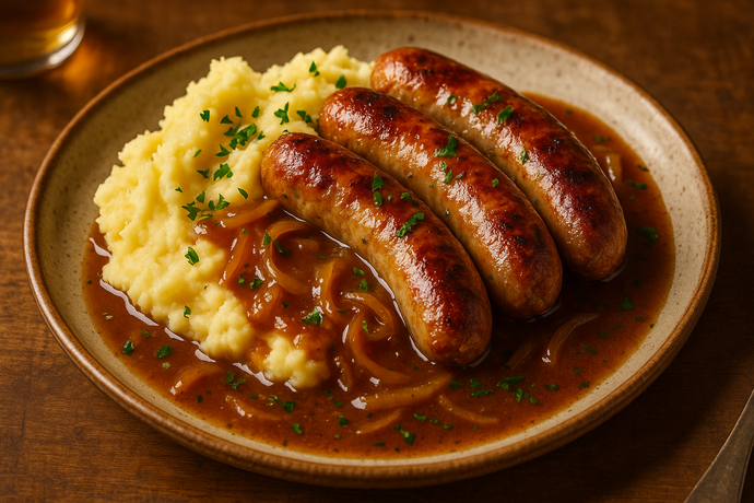 Bangers and Mash con Bauernbratwurst Die Küche