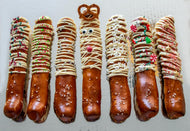 Palito de Pretzel Navideño con Chocolate Blanco